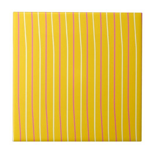Carreau Motif rayé vertical jaune (Devant)
