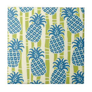 Carreau Motif rayures bambou ananas Tiki