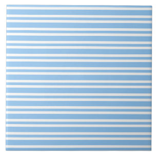 Carreau Motif Rayures Bleu Blanc