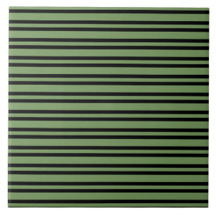 Carreau Motif Rayures Vert Noir