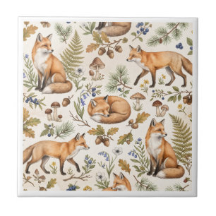 Carreau Motif Renard de la Forêt Animaux de la Forêt