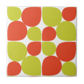 Carreau Motif rétro Abstrait floral (Devant)