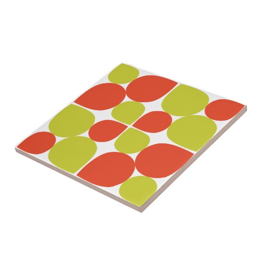 Carreau Motif rétro Abstrait floral (Côté)