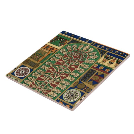 Carreau Motif rétro assyrien (Côté)