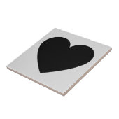 Carreau Motif rétro coeur gris noir Y2K (Côté)