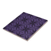 Carreau Motif Rétro de Couleur Violet Foncé (Côté)