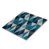 Carreau Motif Rhombic bleu blanc noir (Côté)