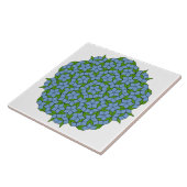 Carreau Motif Rhombus Penrose vert et bleu (Côté)