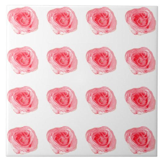 Carreau Motif rose (Devant)