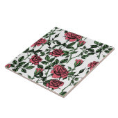 Carreau motif rose (Côté)