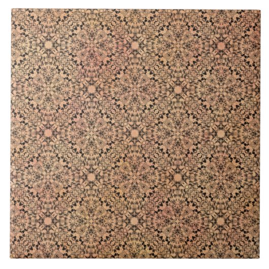 Carreau Motif rose, bracelet, gris et noir (Devant)