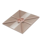 Carreau motif rose de fleurs d'or (Côté)