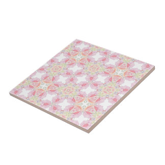 Carreau Motif rose délicat