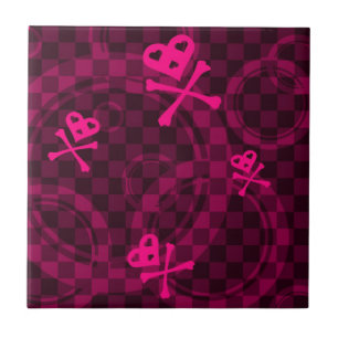 Carreau Motif rose d'Emo avec des cercles