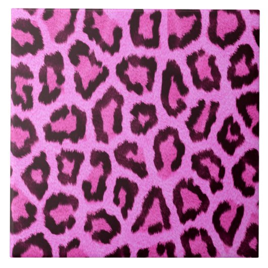 Carreau Motif rose d'empreinte de léopard (Devant)