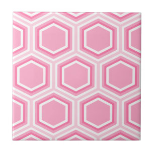 Carreau Motif rose d'hexagone
