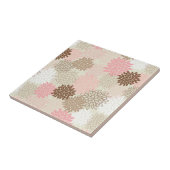 Carreau Motif rose et Brown de maman (Côté)