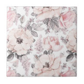Carreau Motif rose et gris classique (Devant)