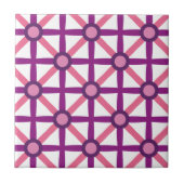 Carreau Motif rose et violet funky (Devant)