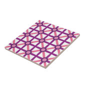 Carreau Motif rose et violet funky (Côté)