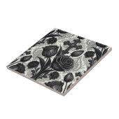 Carreau Motif Rose Gothique Foncé (2) (Côté)