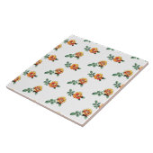 Carreau motif rose orange (Côté)