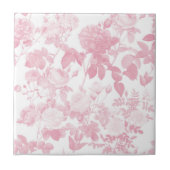 Carreau Motif Rose rose blanc (Devant)
