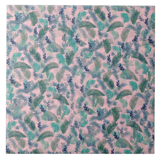 Carreau Motif rose Tropical moderne (Devant)