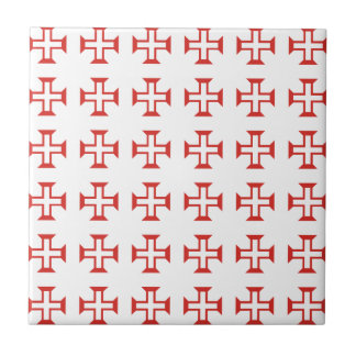 Carreau Motif rouge de croix de Templar