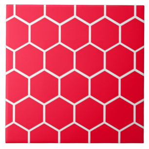 Carreau Motif rouge de nid d'abeilles