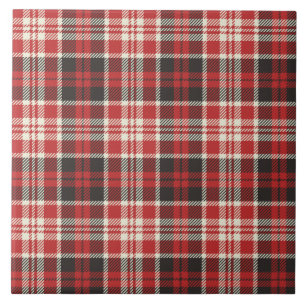 Carreau Motif rouge et noir de plaid