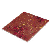 Carreau Motif rouge et or (Côté)