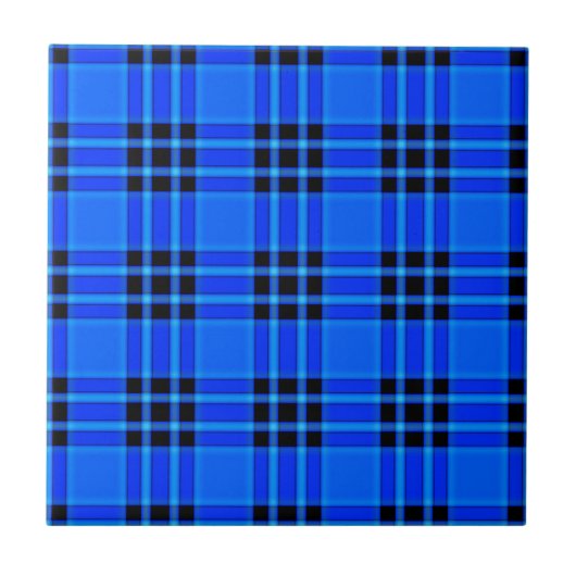 Carreau Motif Royal Blue Black Checks (Devant)