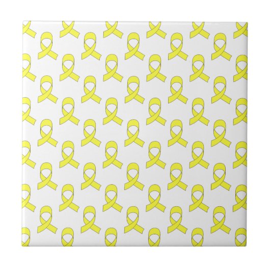 Carreau Motif Ruban Jaune (Devant)