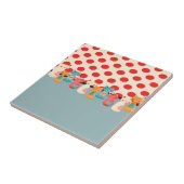 Carreau Motif rustique de chat mignon (Côté)