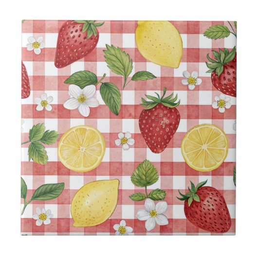 Carreau Motif rustique Terreux Fraise & Citron (6) (Devant)