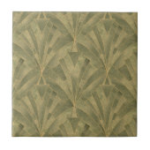 Carreau Motif Sage Green et Gold Art Déco (Devant)