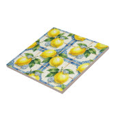 Carreau Motif sans couture citrons et diamants (Côté)