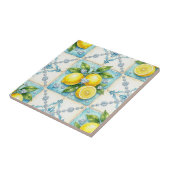 Carreau Motif sans couture citrons et diamants (Côté)