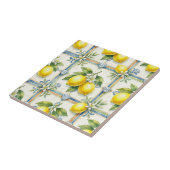 Carreau Motif sans couture Citrons et Diamants (Côté)