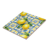 Carreau Motif sans couture citrons et diamants (Côté)
