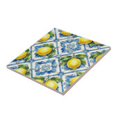Carreau Motif sans couture citrons et diamants (Côté)