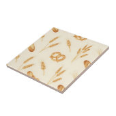 Carreau Motif sans couture de pain rustique et de blé (Côté)