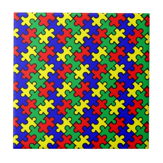 Carreau Motif sans couture de puzzle (Devant)