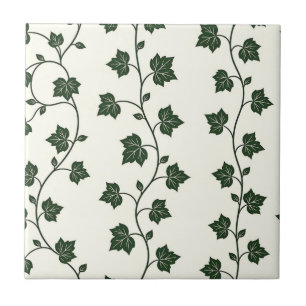 Carreau Motif sans couture de vigne de lierre vert classiq