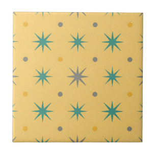 Carreau Motif sans couture étoile burst du milieu du siècl