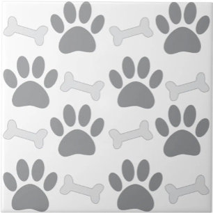 Carreau Motif sans couture Pates Et Os Blanc Gris Personna