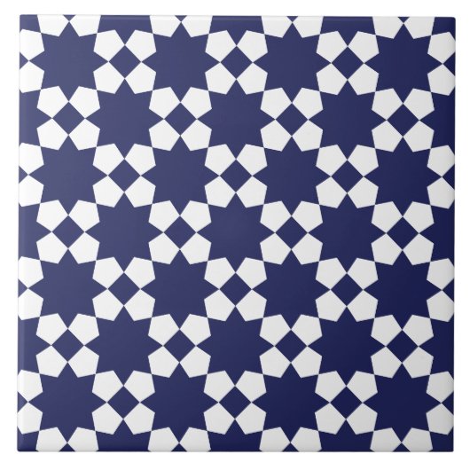 Carreau Motif sans couture vectoriel bleu et blanc (Devant)
