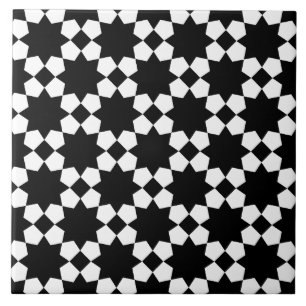 Carreau Motif sans fin vectoriel noir et blanc