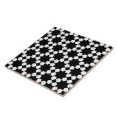 Carreau Motif sans fin vectoriel noir et blanc (Côté)